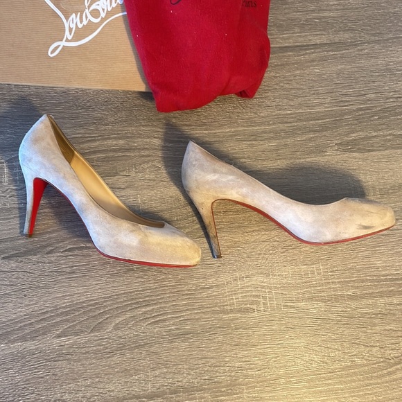 Christian Louboutin Suede Declic 90 Pumps - Picture 6 of 10